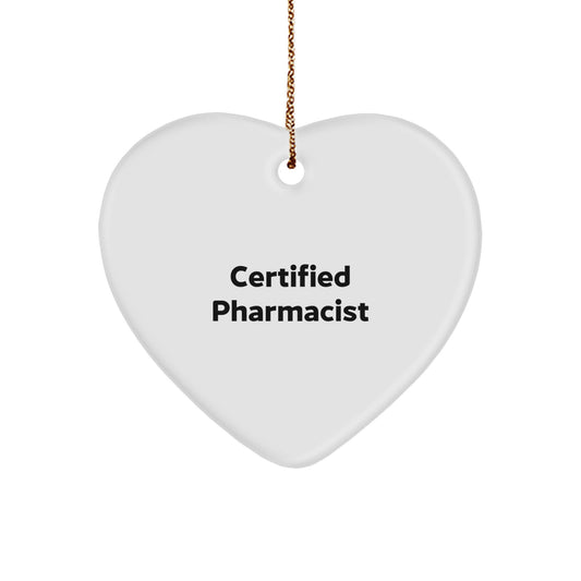 Funny Pharmacist Gifts from Men, Christmas Unique Gifts for Pharmacist, Heart Ornament Quote 'I'm a Pharmacist, Not a Miracle Worker' - Image 1
