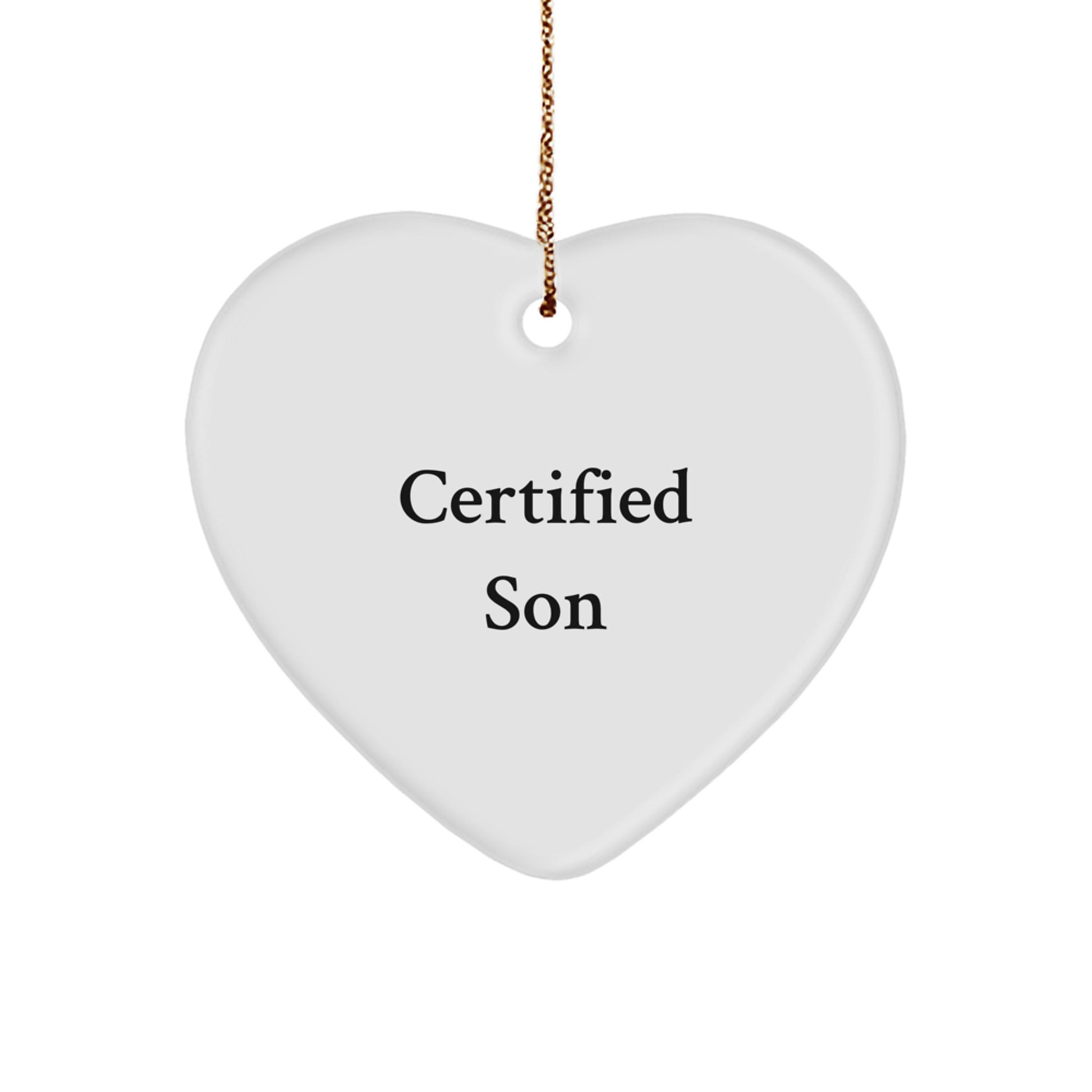 Funny Gift for Son from Mom and Dad - Heart Ornament for Him - Unique Son Gifts for Christmas - Image 1