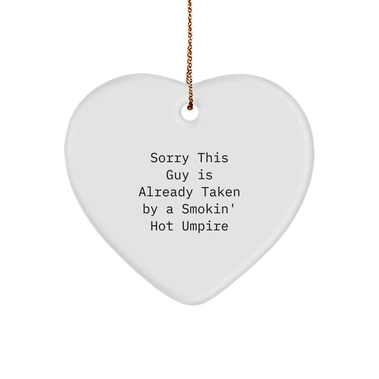 Umpire Heart Ornament Gift for Him Funny Quote Umpire Lover Christmas Unique Gifts from Friends to Umpire - Image 1