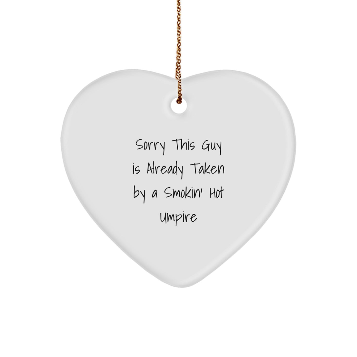 Funny Umpire Heart Ornament, Gifts for Umpire, Christmas Unique Gifts from Men to Umpire - Image 1