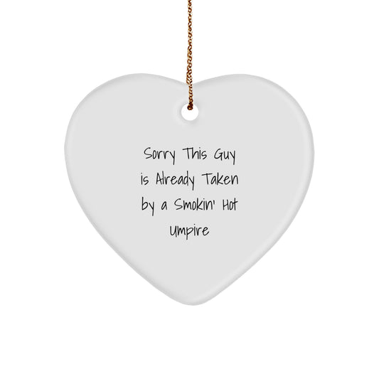 Funny Umpire Heart Ornament, Gifts for Umpire, Christmas Unique Gifts from Men to Umpire - Image 1