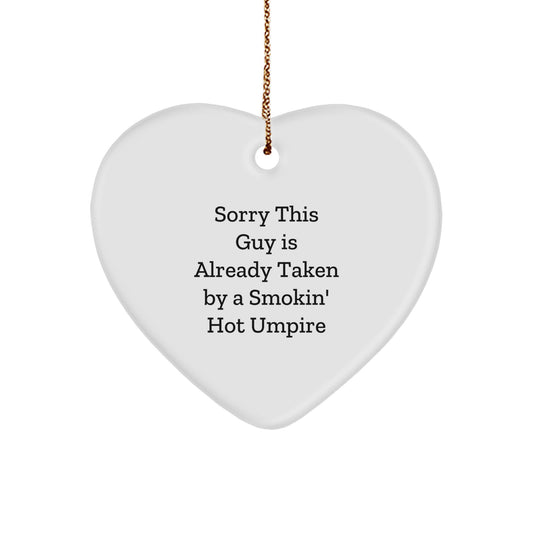 Funny Umpire Gifts from Men to Umpire Friends, Cute Heart Ornament for Christmas Unique Gifts - Image 1