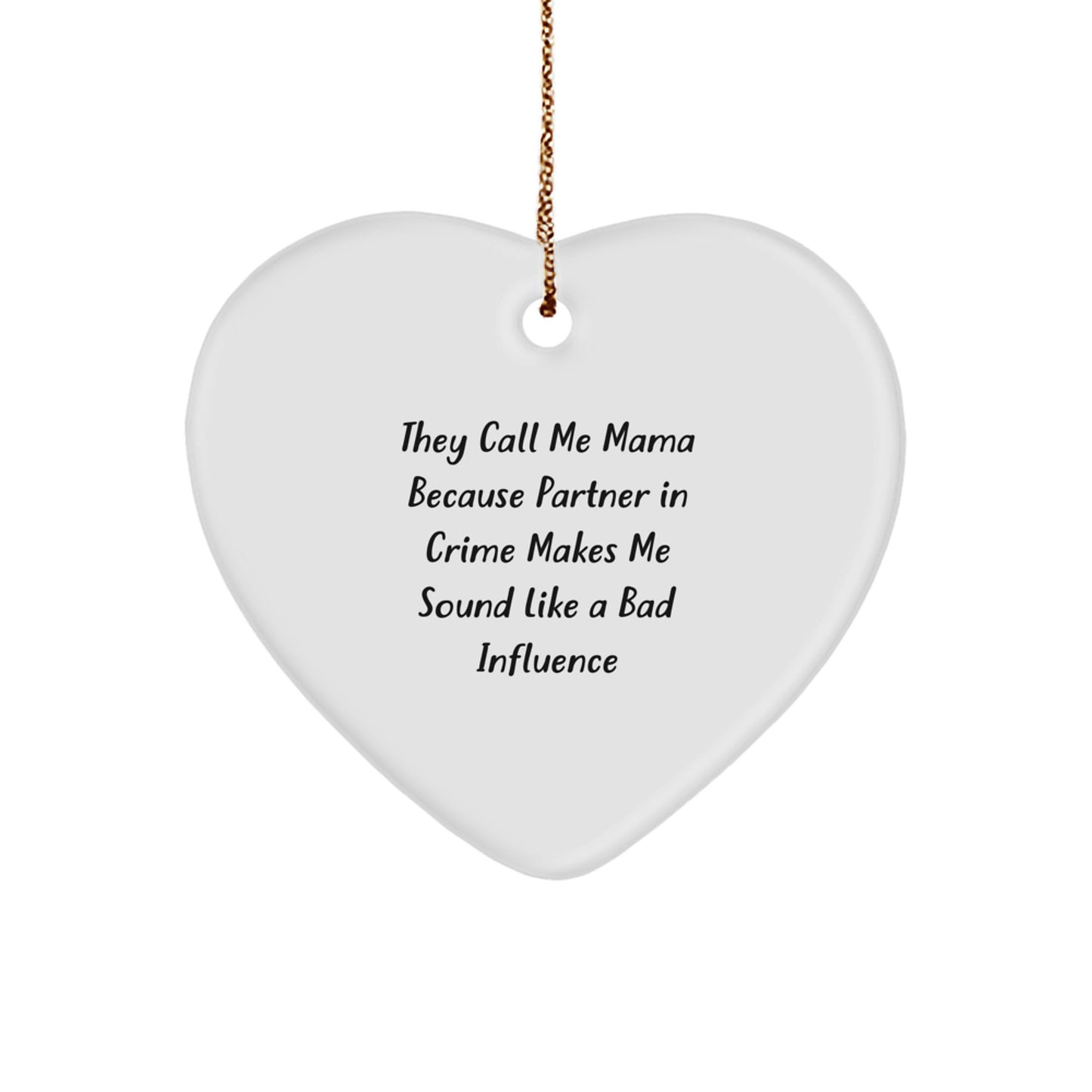 Funny Mama Heart Ornament Gifts from Men to Mama for Christmas Unique - Image 1