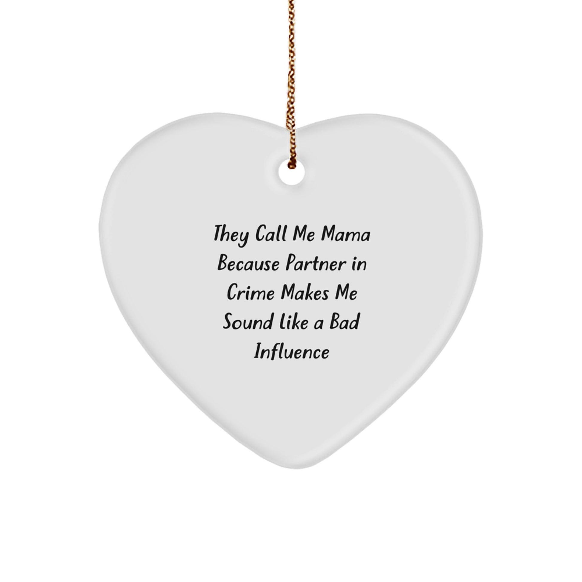 Funny Mama Heart Ornament Gifts from Men to Mama for Christmas Unique - Image 1