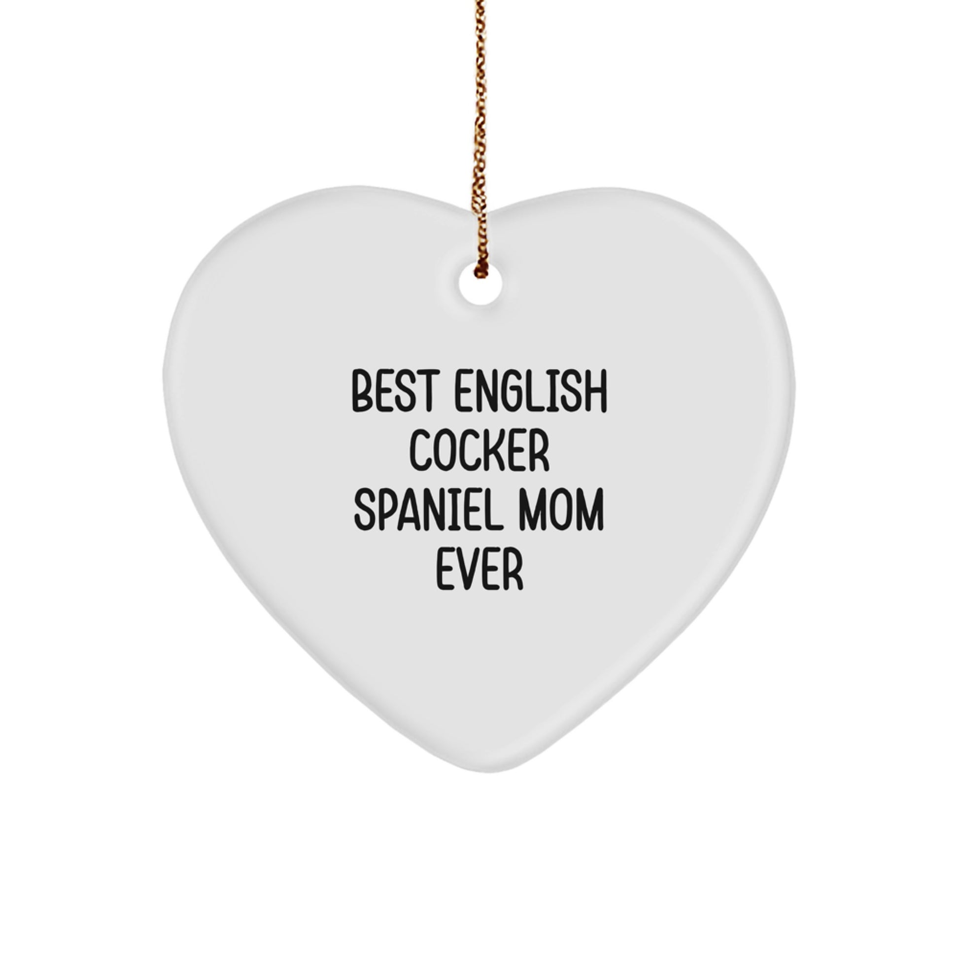 Funny English Cocker Spaniel Dog Mom Christmas Heart Ornament Gifts from Family, Gifts for English Cocker Spaniel Dog Lovers - Image 1