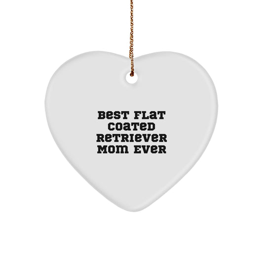 Flat Coated Retriever Dog Heart Ornament Gifts from Mom, Best Flat Coated Retriever Mom Ever, Christmas Unique Gifts - Image 1