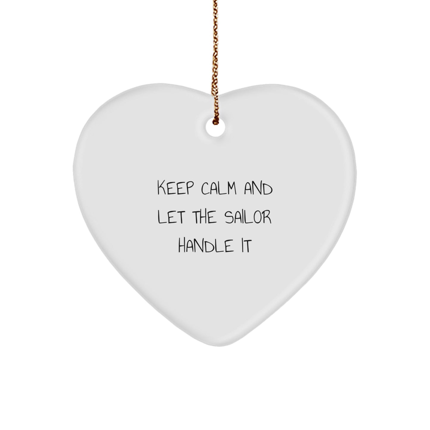 Funny Sailor Gifts from Friends for Sailor Men Sailor Heart Ornament Christmas Unique Gifts - Image 1