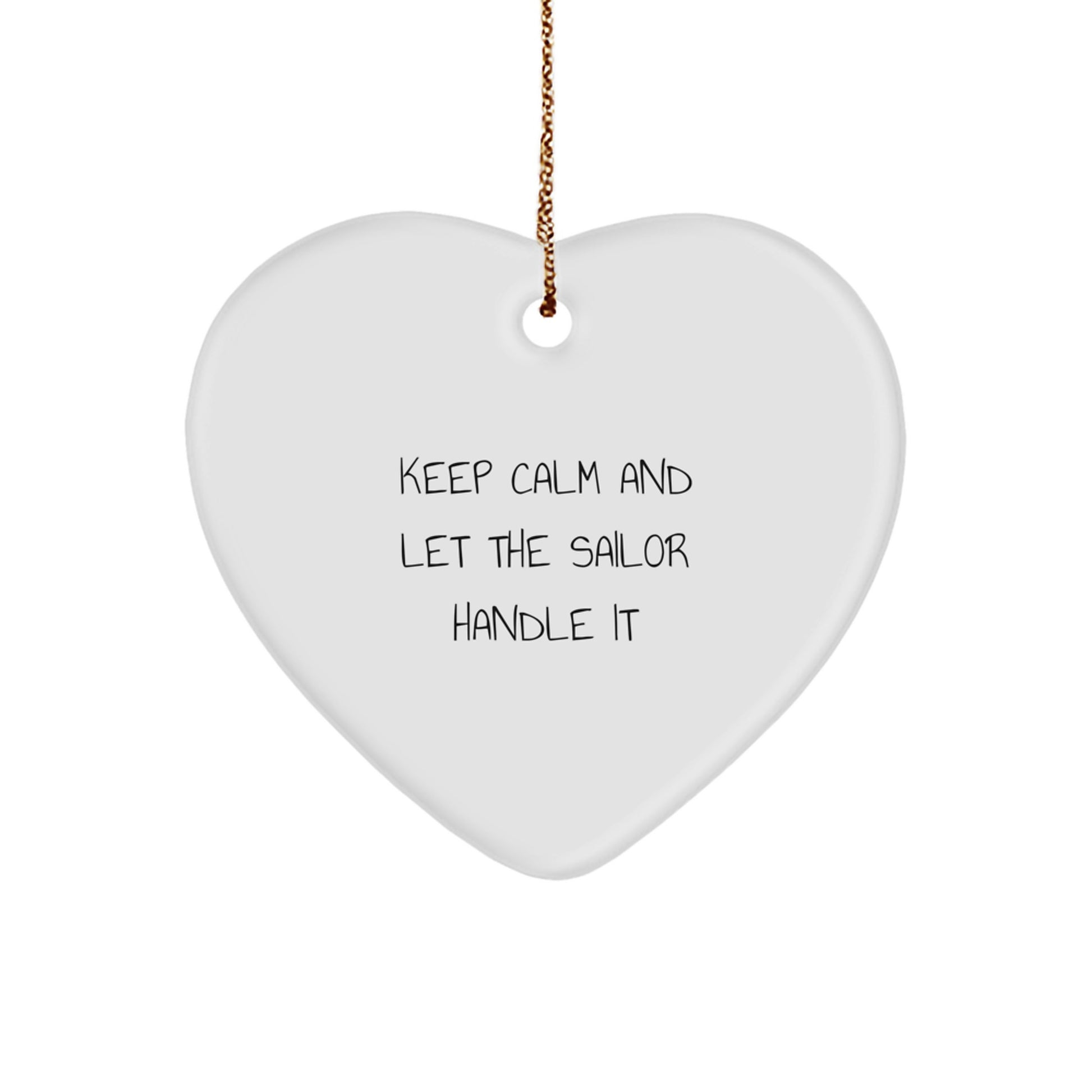 Funny Sailor Gifts from Friends for Sailor Men Sailor Heart Ornament Christmas Unique Gifts - Image 1