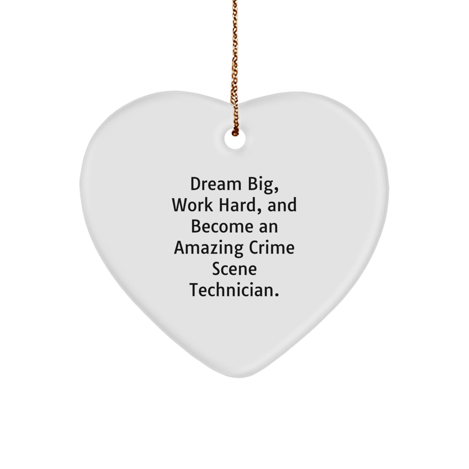 Funny Crime Scene Technician Gifts from Friends, Unique Heart Ornament for Men and Women, Inspirational Quote for Christmas, Gifts for Crime Scene Technician Enthusiasts - Image 1