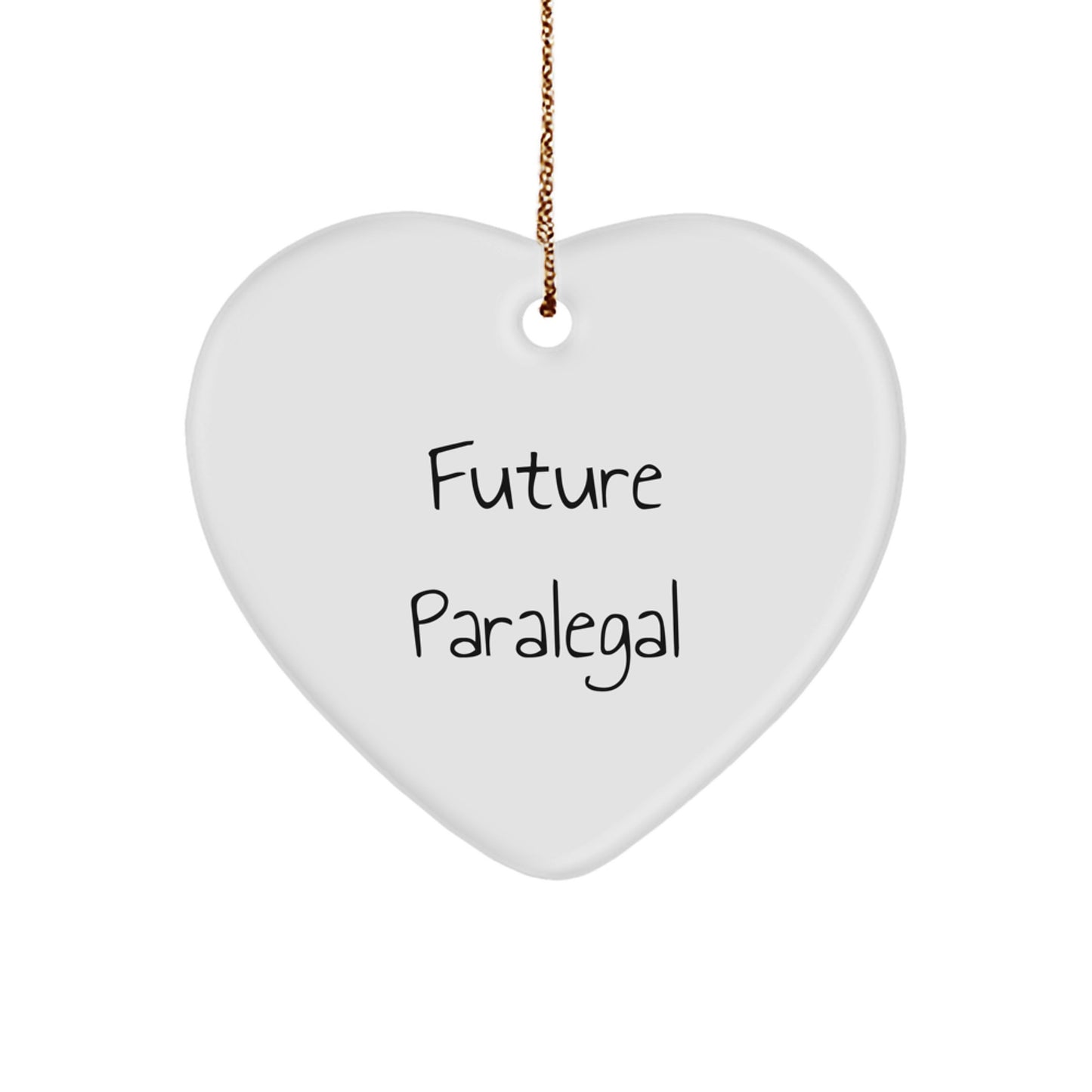 Funny Paralegal Gifts for Future Paralegals, Heart Ornament, Christmas Unique Gifts from Family, Friends, Coworkers - Image 1