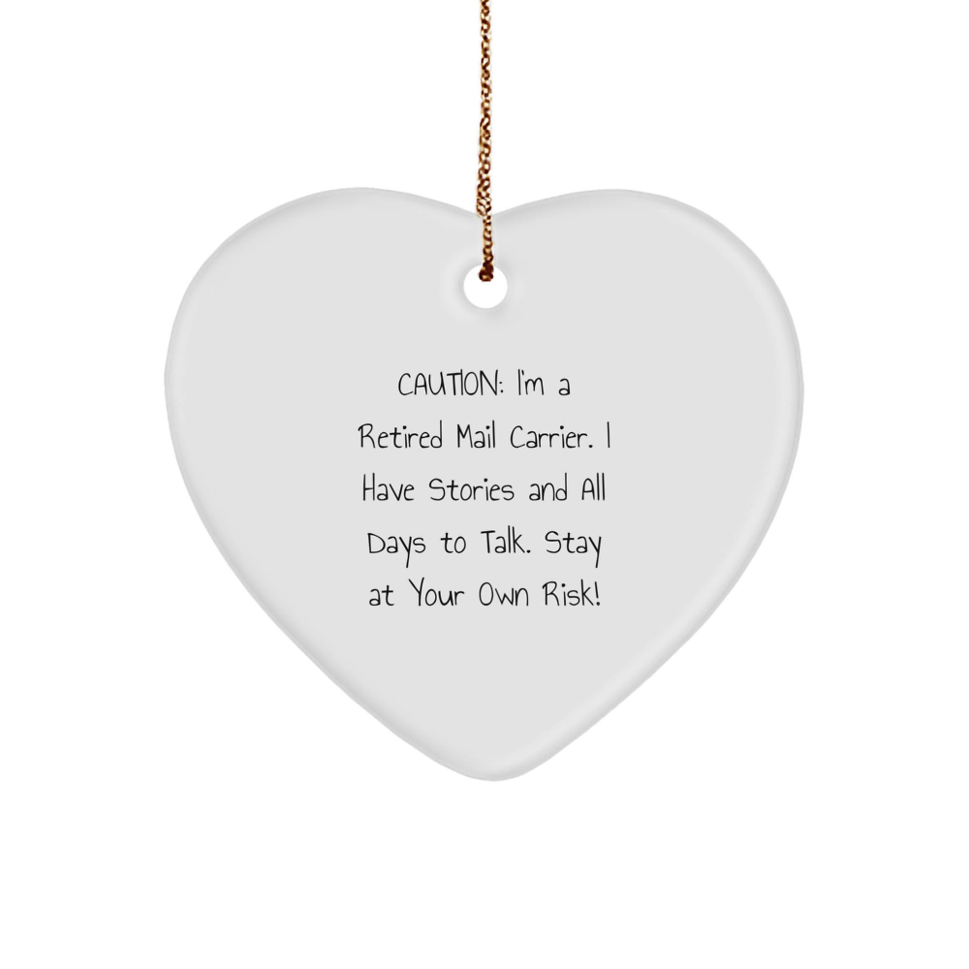 Funny Gift for Mail Carrier Friends - Heart Ornament, Retired Mail Carrier Gift, Christmas Unique Gifts from Friends to Mail Carriers, Mail Carrier Heart Ornament - Image 1