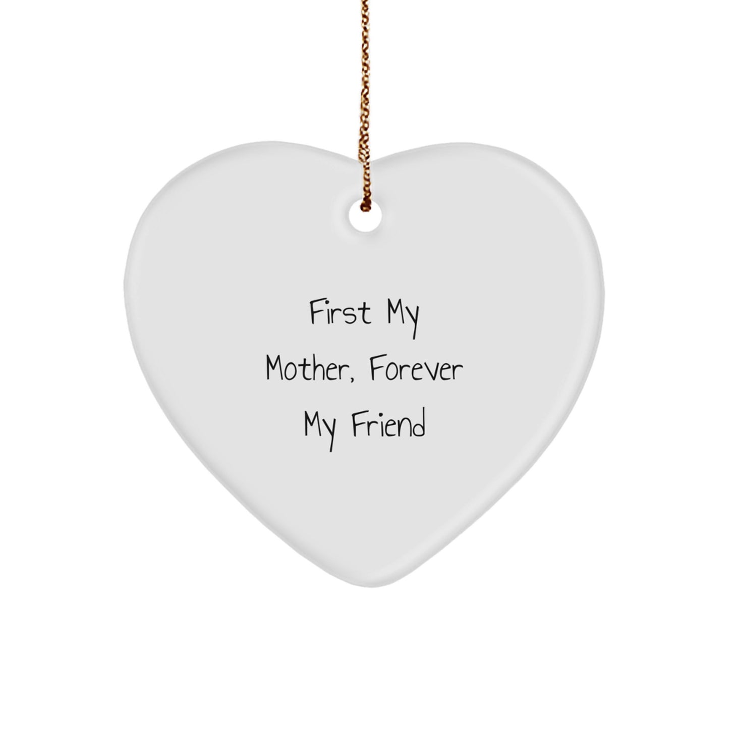 Gifts from Men to Mother, Heart Ornament with Inspirational Quote, Forever in My Heart, Christmas Unique Gifts for Mom - Image 1