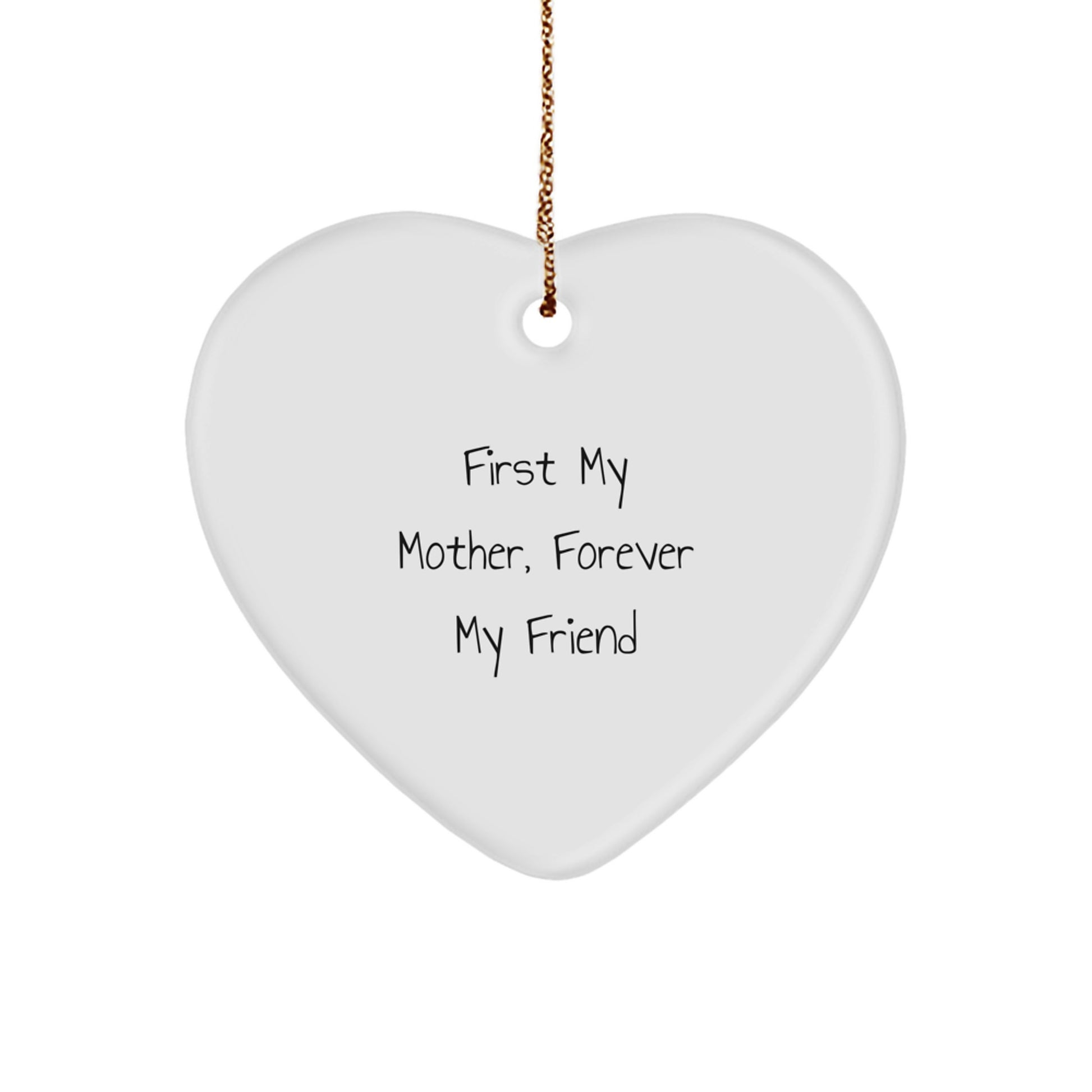 Gifts from Men to Mother, Heart Ornament with Inspirational Quote, Forever in My Heart, Christmas Unique Gifts for Mom - Image 1