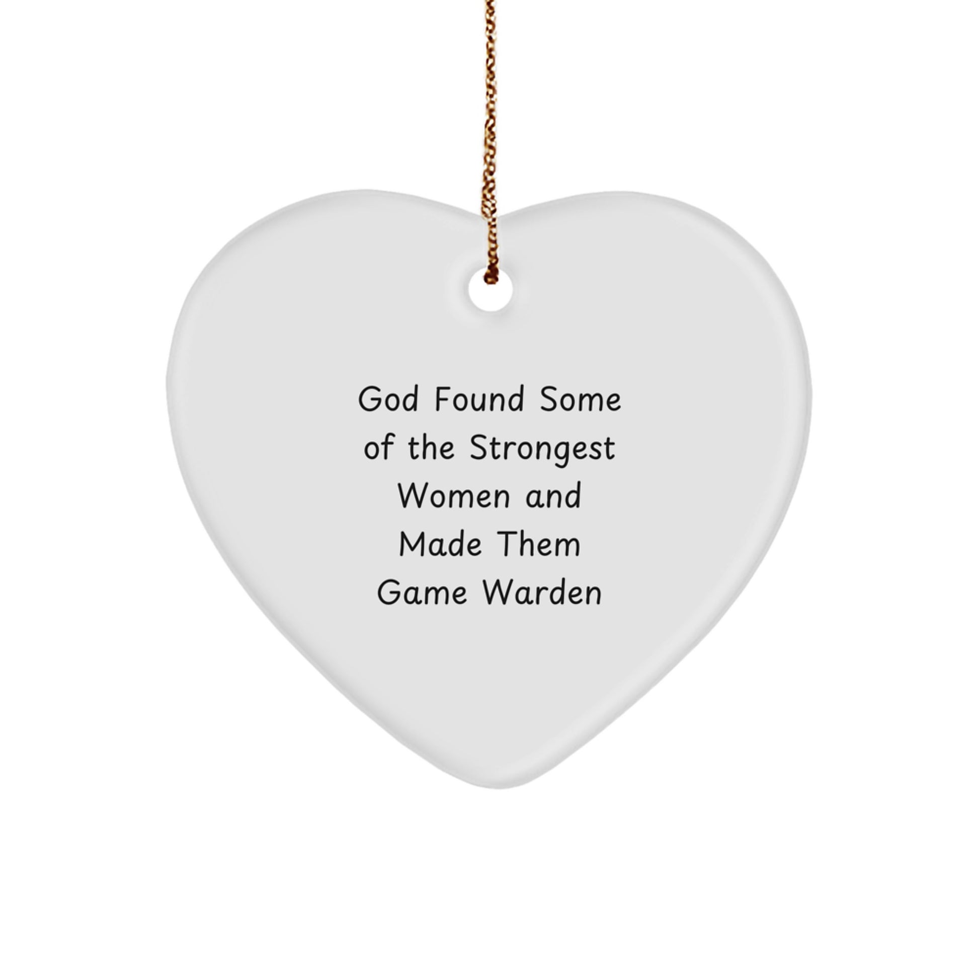 Funny Game Warden Gifts from Men to Women, Inspirational Heart Ornament for Christmas Unique Gifts - Image 1
