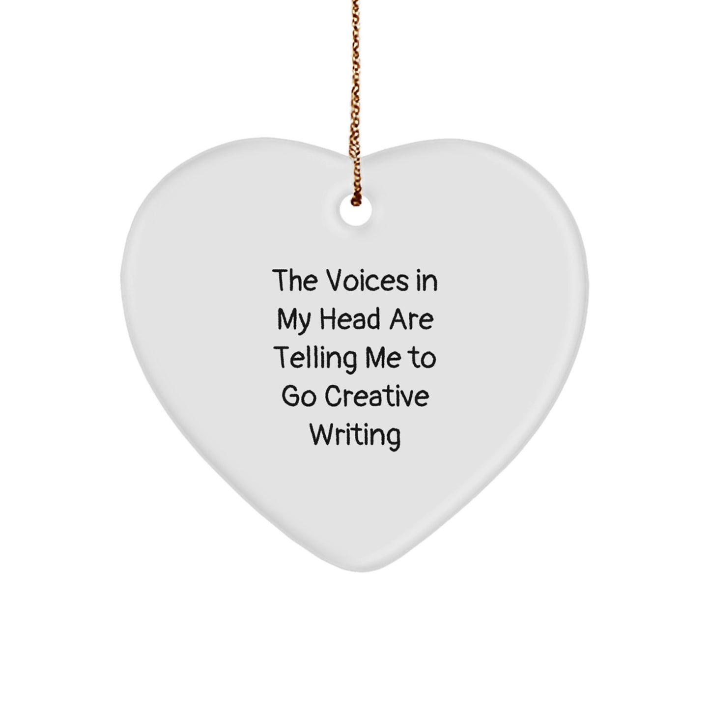 Creative Writing Heart Ornament Gifts from Friends for Writers with Funny Quote - Image 1