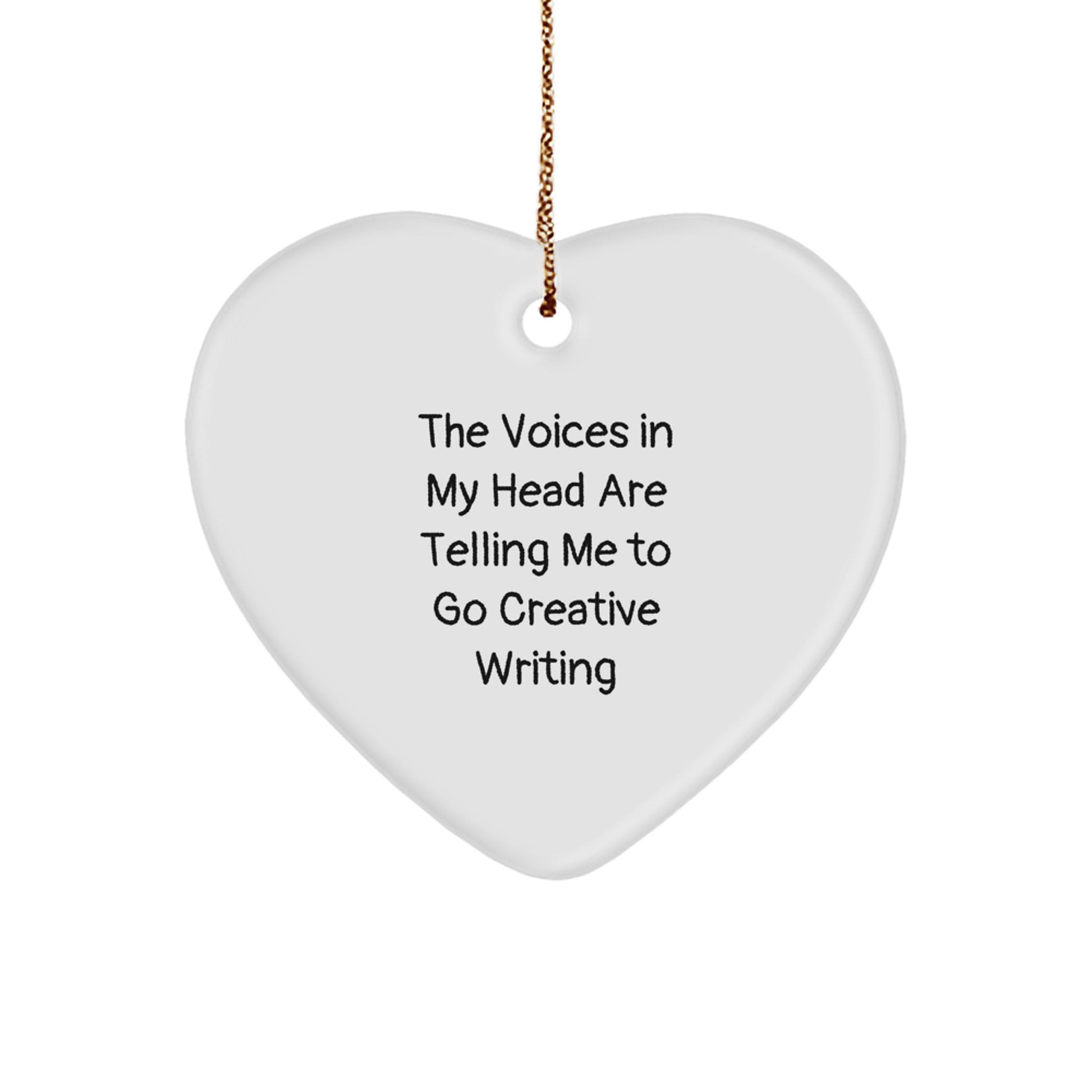 Creative Writing Heart Ornament Gifts from Friends for Writers with Funny Quote - Image 1