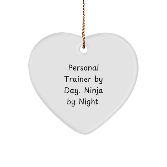 Personal Trainer Funny Heart Ornament Gifts from Friends for Christmas Memorable Present - Image 1
