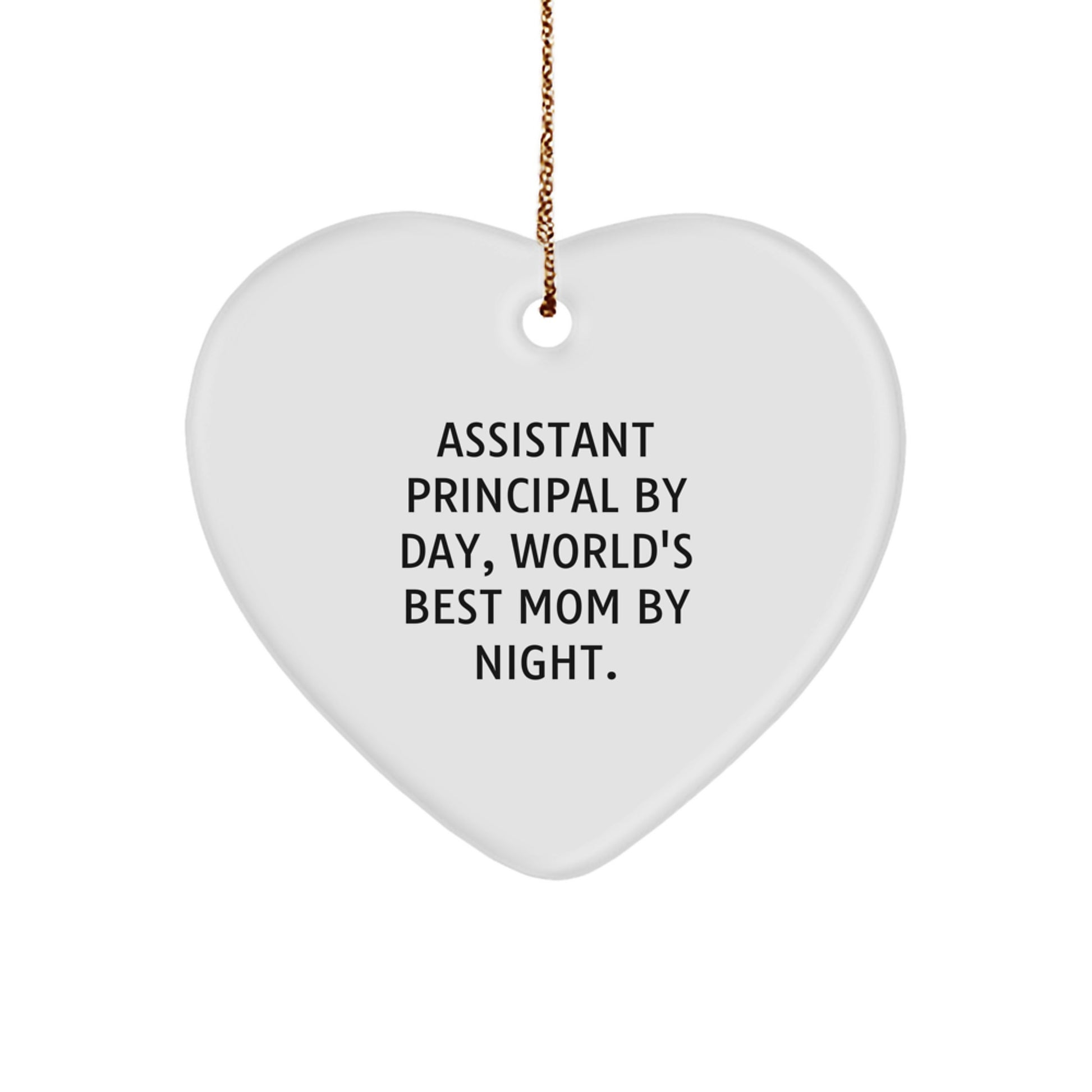 Gifts from Family for Assistant Principal, Inspirational Assistant Principal Heart Ornament, Funny Christmas Decor - Image 1