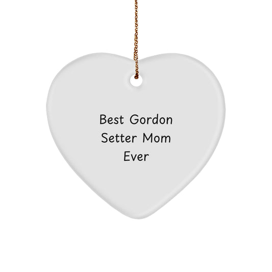Gordon Setter Dog Mom Funny Heart Ornament Gifts from Men to Women Family Friends for Christmas - Image 1