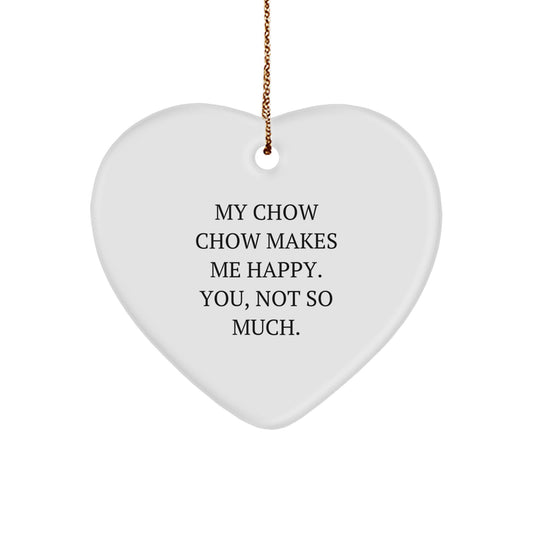 Chow Chow Dog Christmas Unique Gifts from Friends Unique Heart Ornament Funny Quote for Family - Image 1