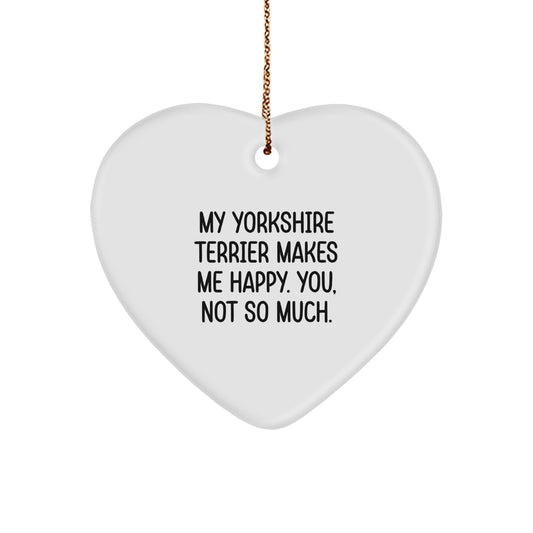Yorkshire Terrier Dog Gifts from Men to Friends - Funny Heart Ornament for Yorkshire Terrier Dog Lovers - Christmas Unique Gifts - Image 1