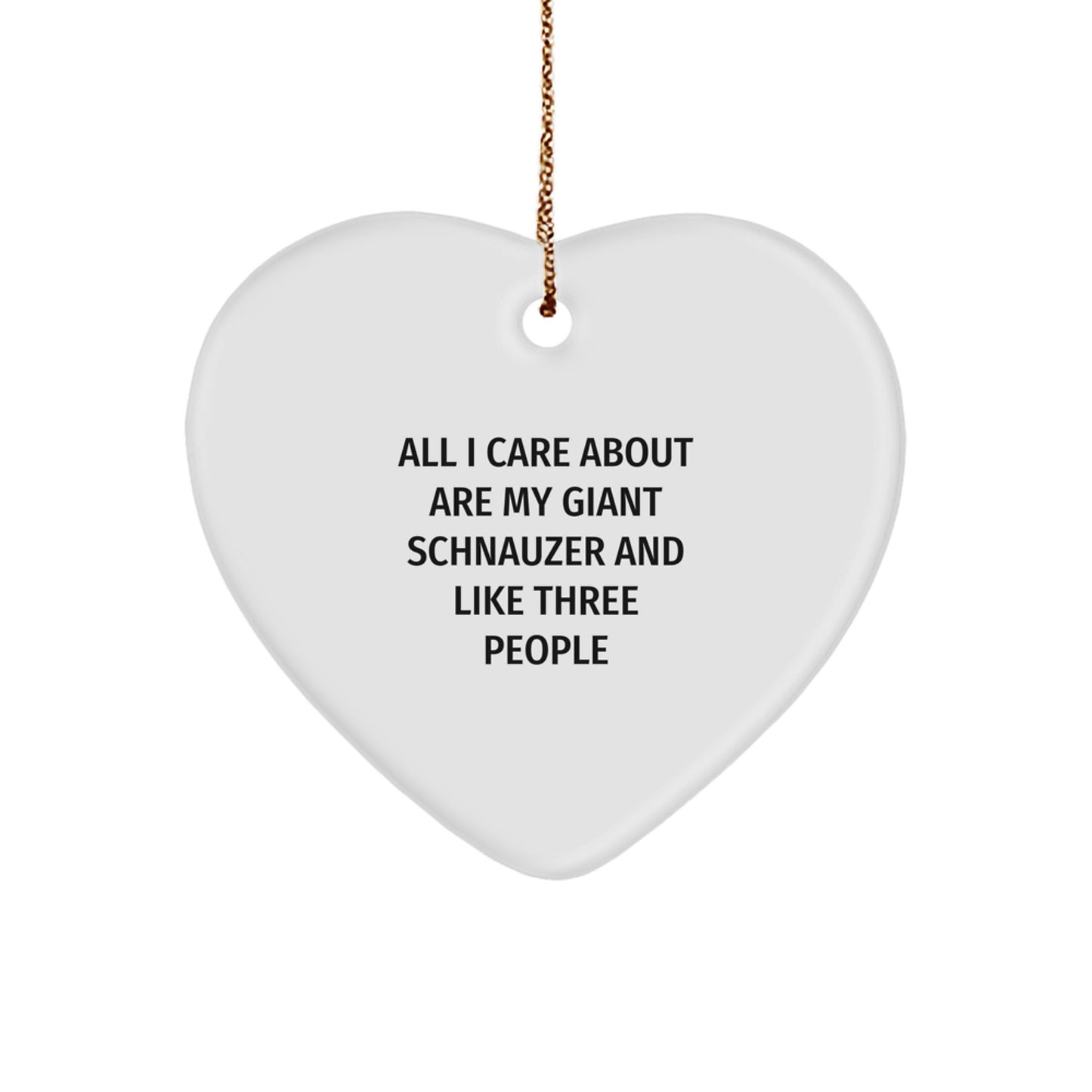 Giant Schnauzer Dog Lover's Heart Ornament Gift for Friends from Men, Christmas Unique Gifts - Image 1