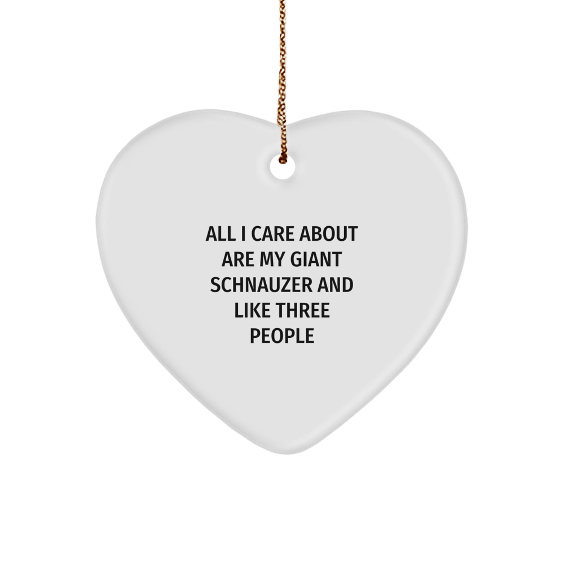 Giant Schnauzer Dog Lover's Heart Ornament Gift for Friends from Men, Christmas Unique Gifts - Image 1