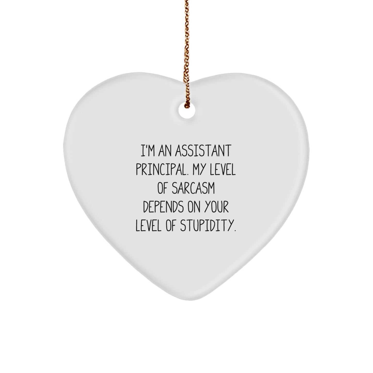 Funny Assistant Principal Gifts for Men Christmas Unique Heart Ornament Gifts from Friends - Image 1