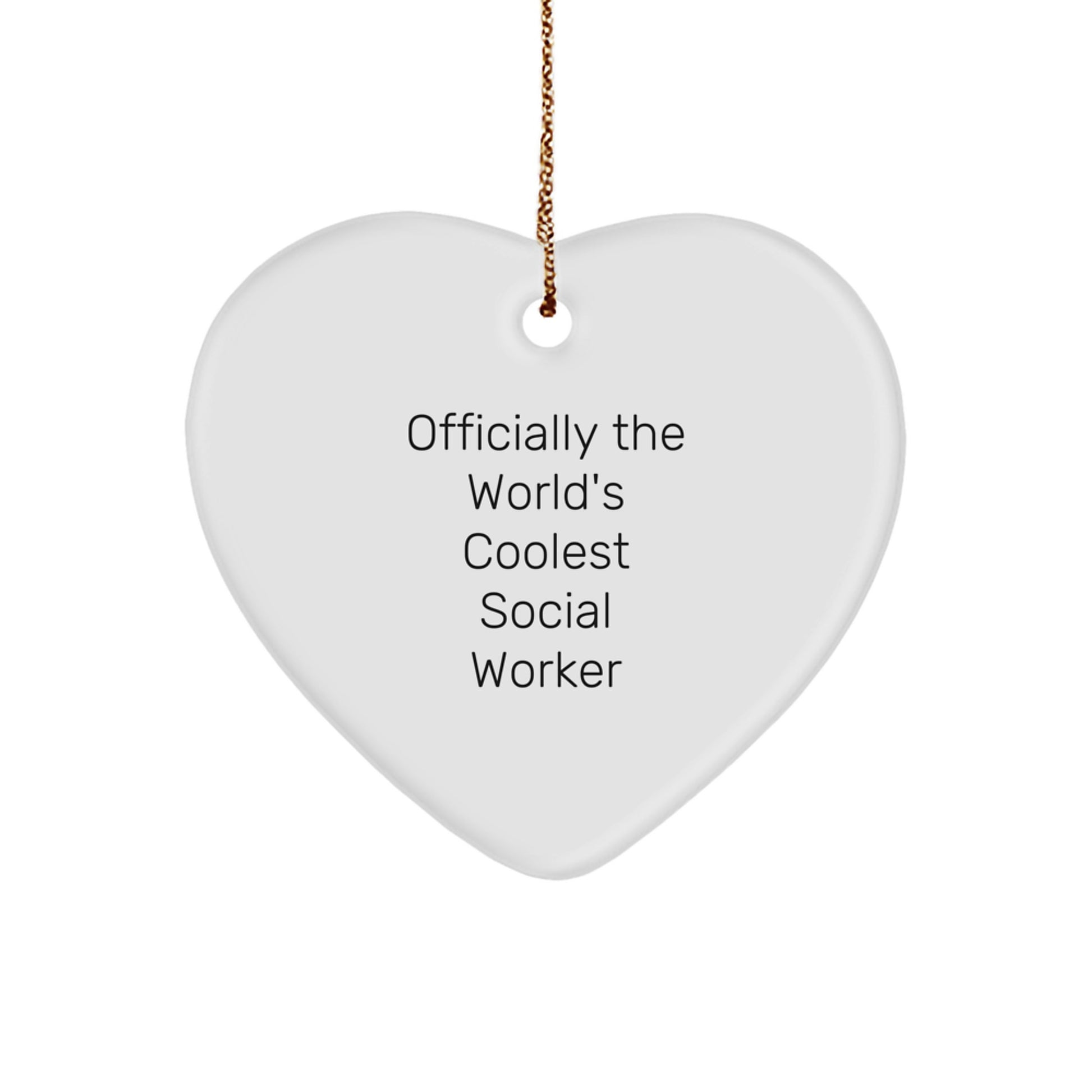 Gifts from Family and Friends for Social Worker - Officially The World's Coolest Social Worker Funny Quote Christmas Unique Gifts - Image 1