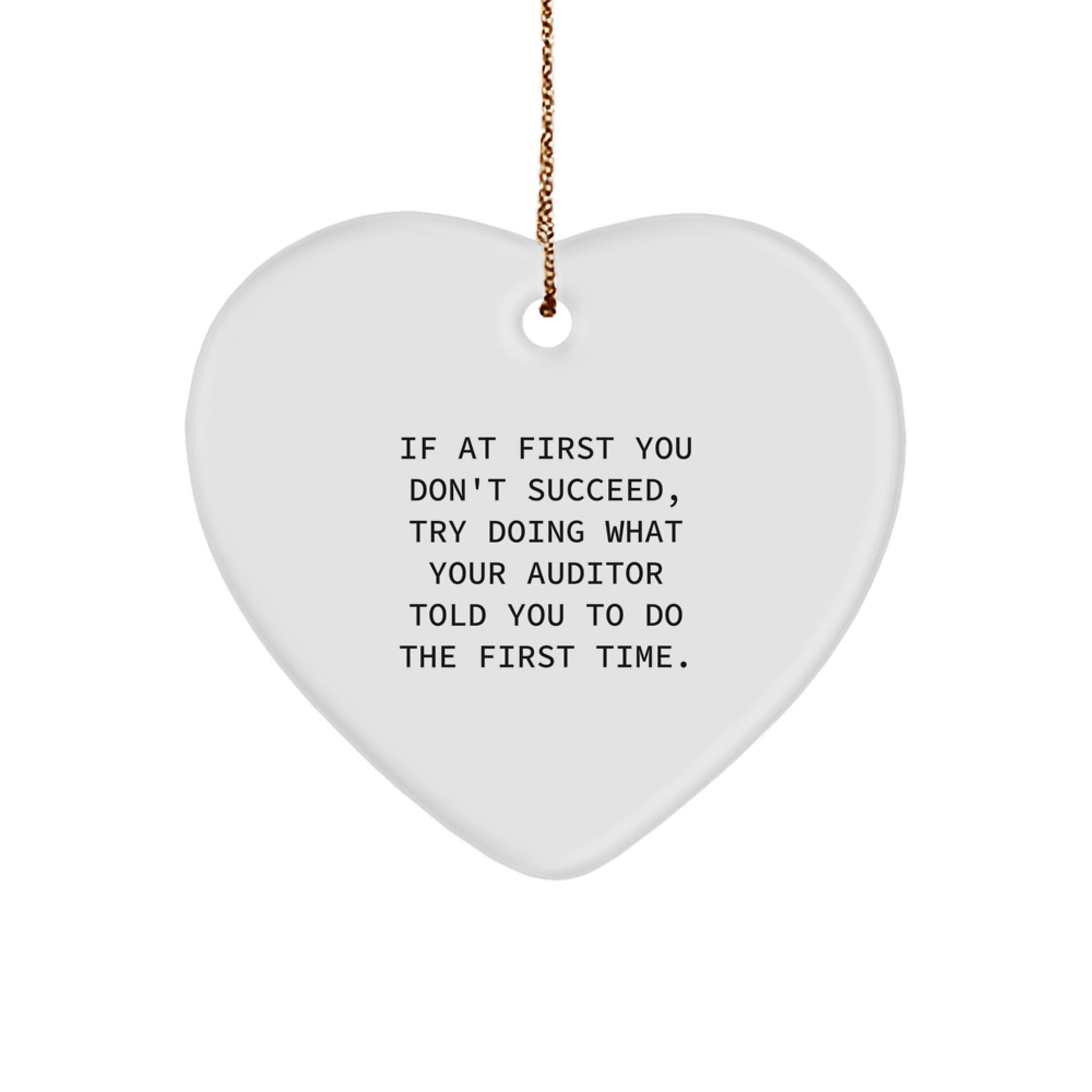 Funny Auditor Gifts from Friends to Family, Heart Ornament Christmas Unique Gifts for Auditor, Men, or Women - Image 1