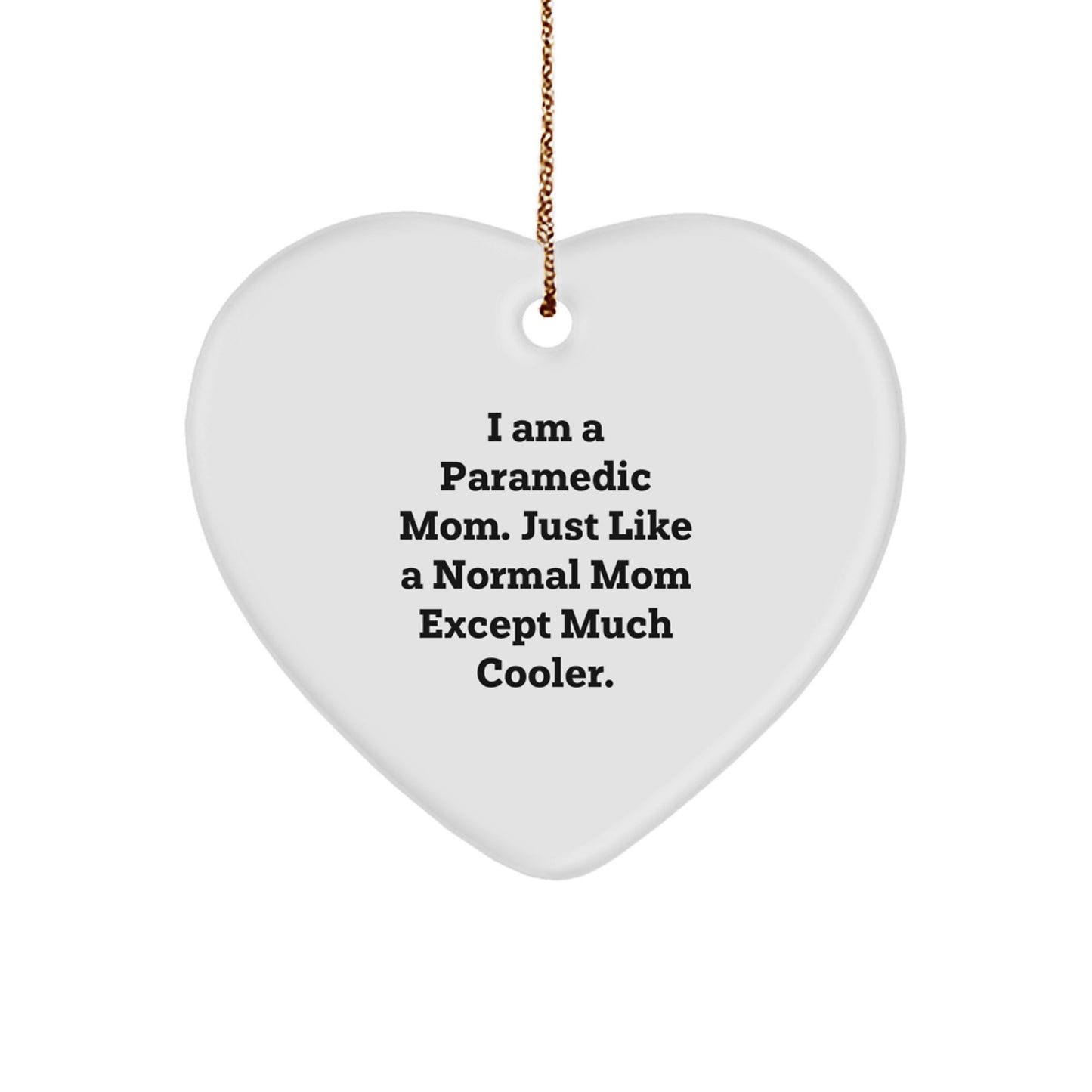 Funny Rescue Worker Mom Gifts - Rescue Worker Heart Ornament, Christmas Unique Gift for Rescue Worker Friends, Women, Coworkers, Family - Image 1