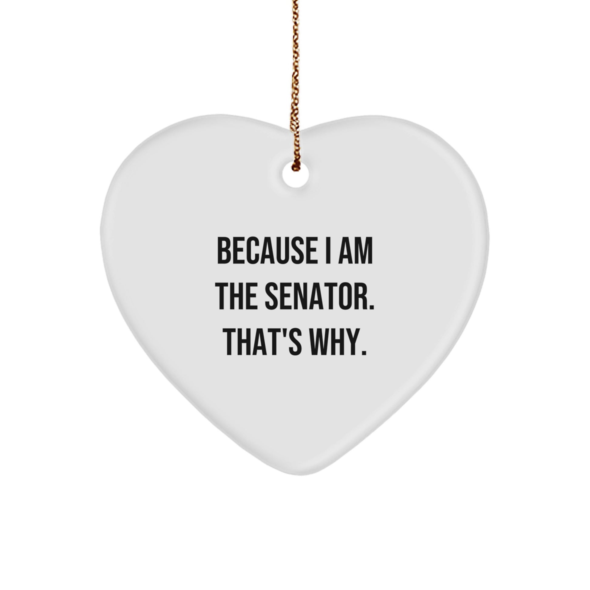 Funny Senator Heart Ornament Gifts from Friends for Christmas Unique Senator Decorations - Image 1