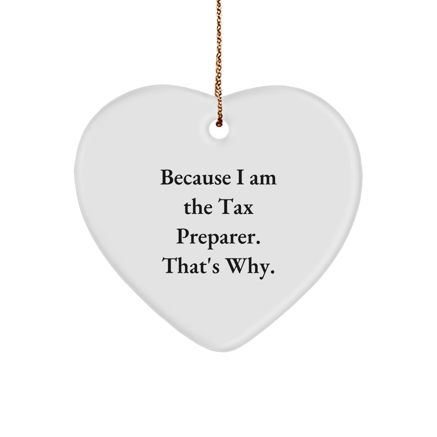 Funny Tax Preparer Heart Ornament Gifts from Men to Wife for Christmas Unique - Image 1