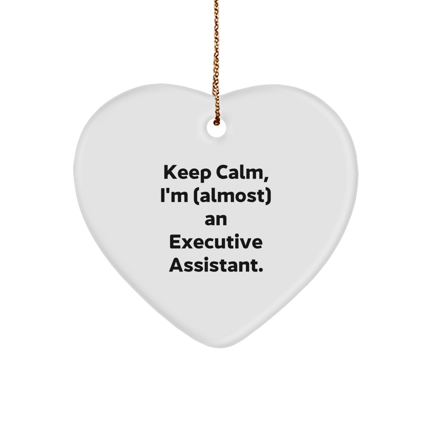 Funny Executive Assistant Christmas Unique Gifts from Friends, Heart Ornament,  - Image 1