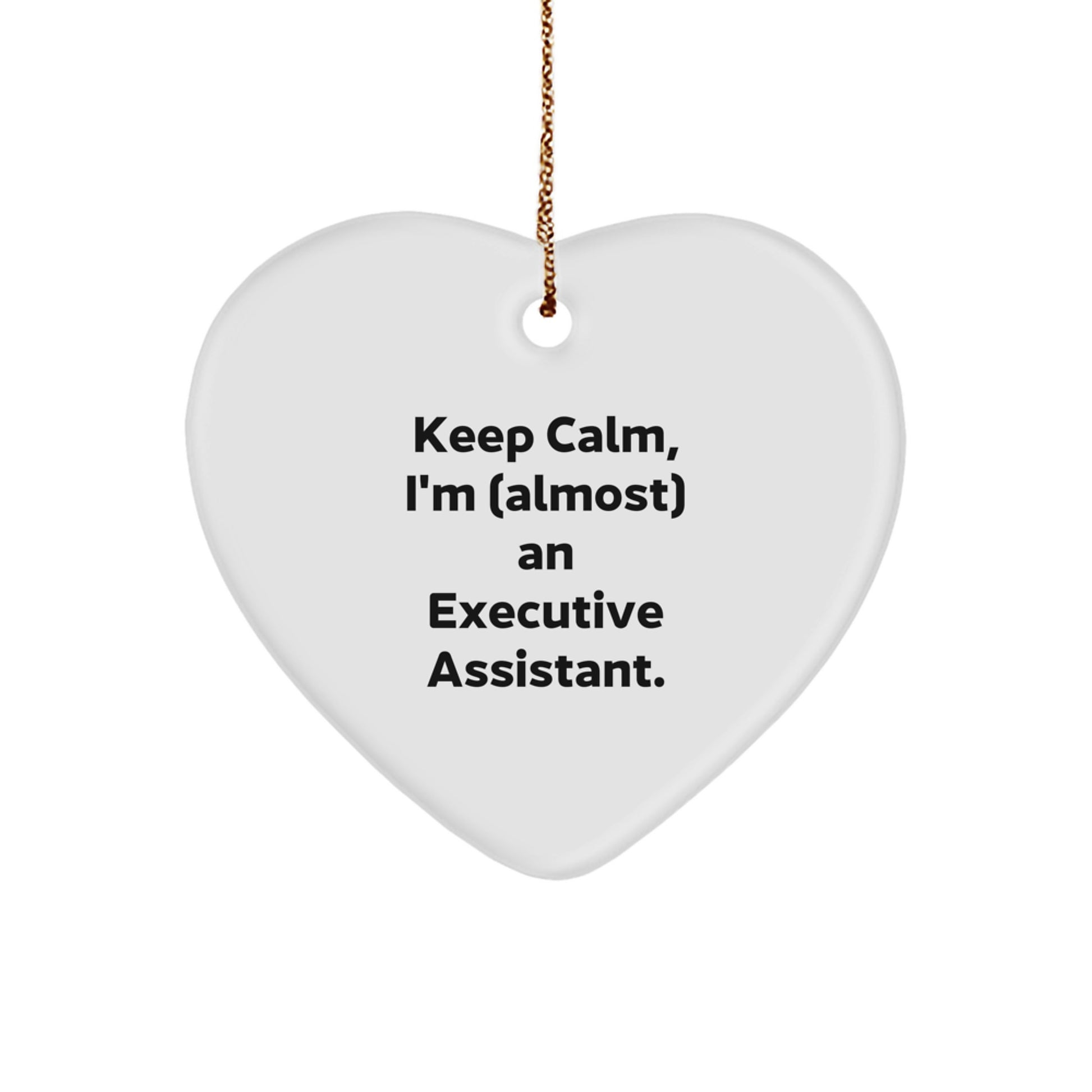 Funny Executive Assistant Christmas Unique Gifts from Friends, Heart Ornament,  - Image 1