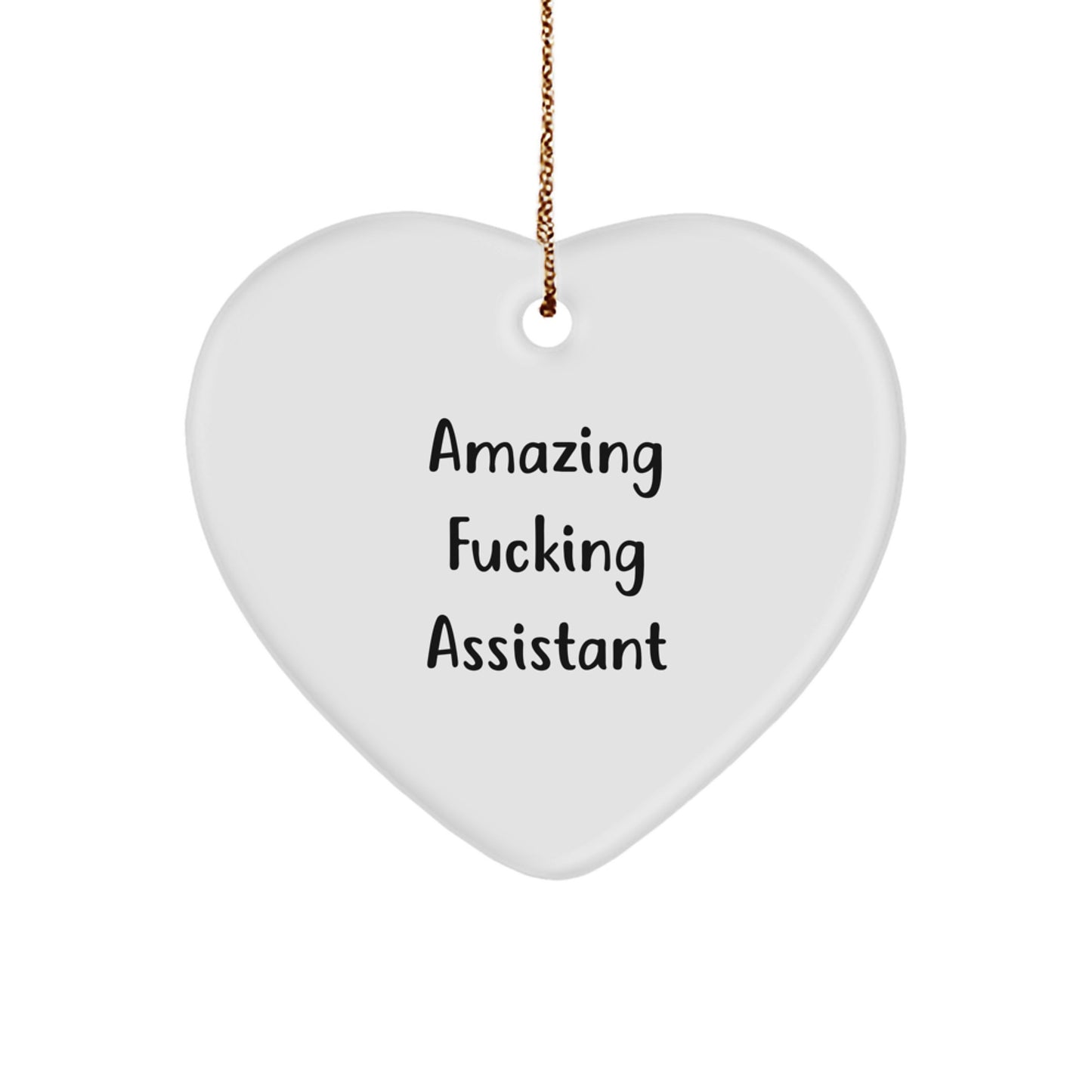 Funny Assistant Heart Ornament Gifts from Men to Best Assistant for Christmas Unique Decorations - Image 1