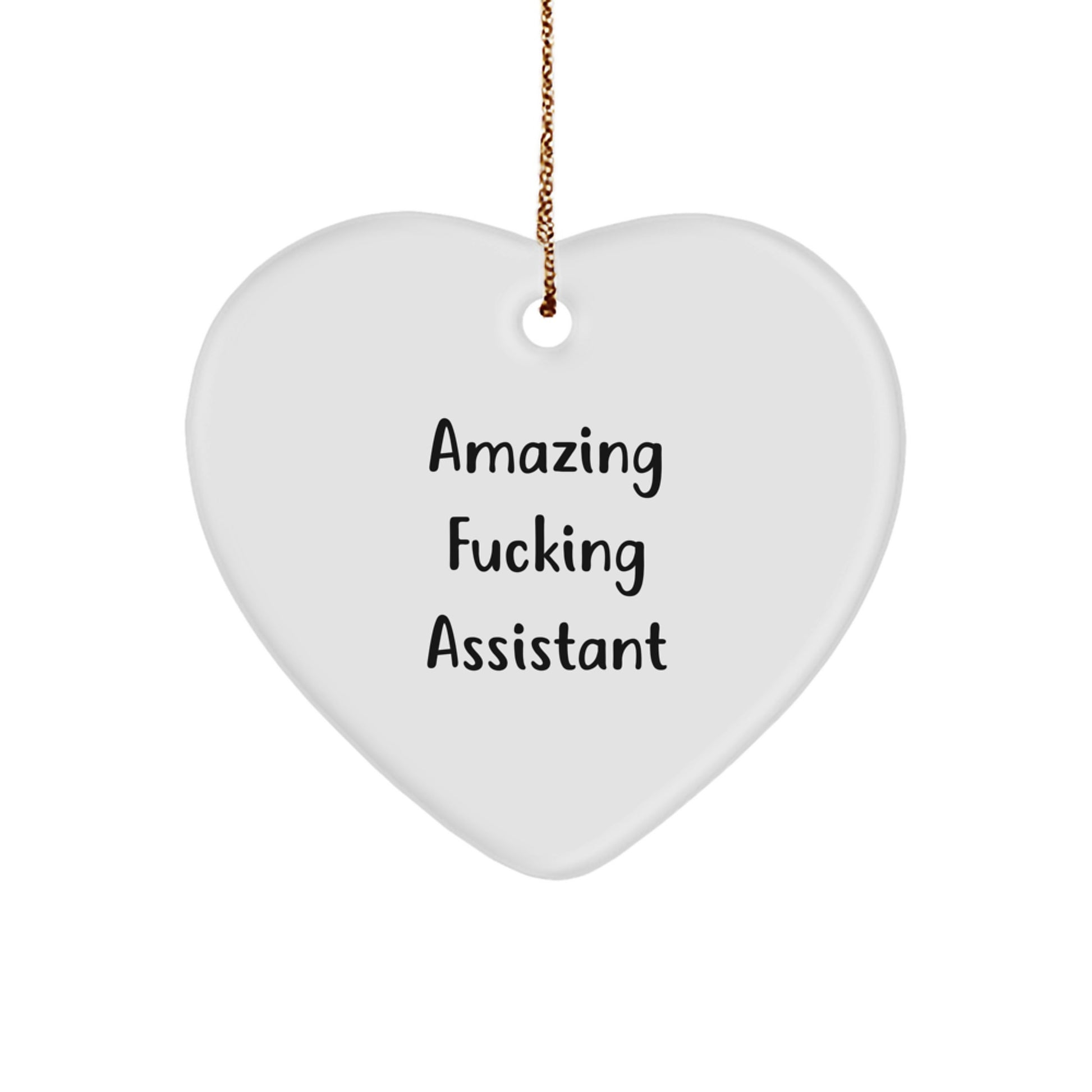 Funny Assistant Heart Ornament Gifts from Men to Best Assistant for Christmas Unique Decorations - Image 1