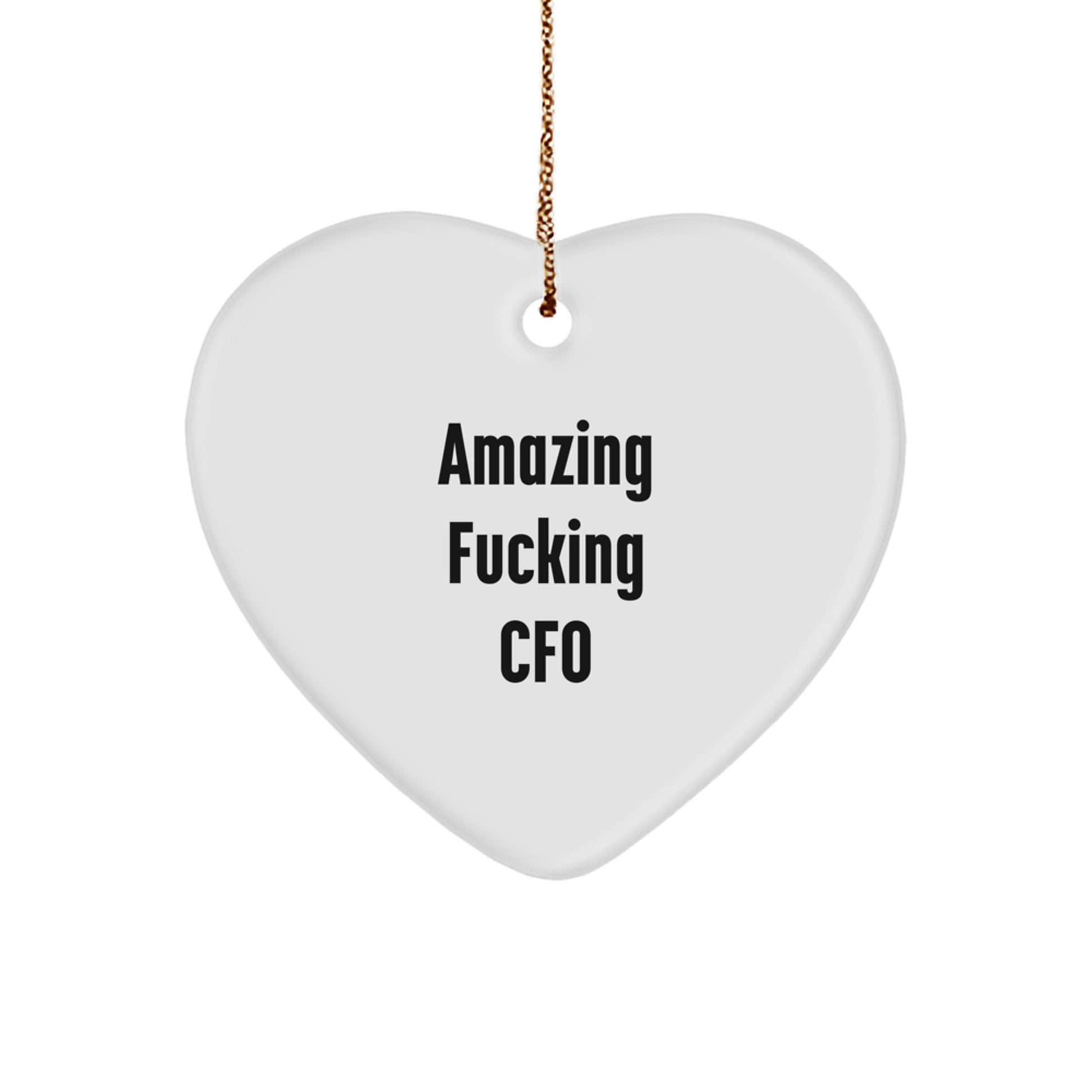Funny CFO Heart Ornament Gifts from Men to Women Friends Family Coworkers for Christmas Unique CFO - Image 1