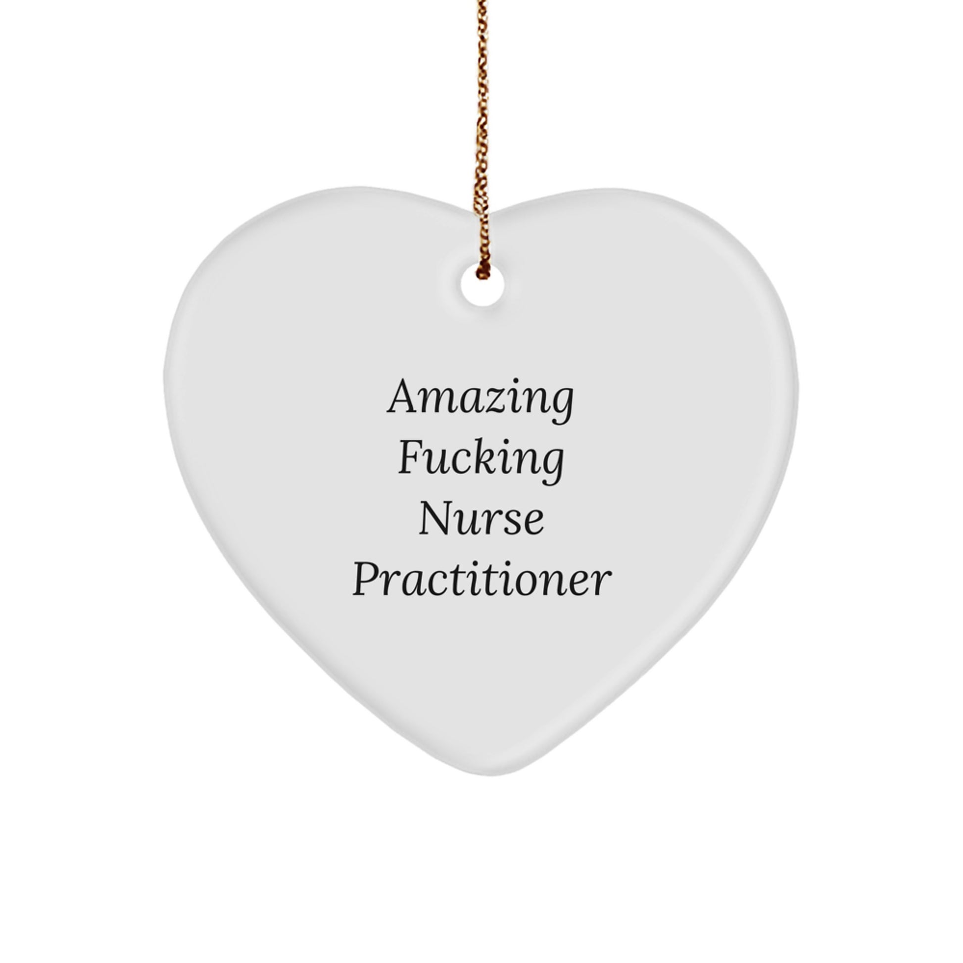 Funny Nurse Practitioner Gifts from Men, Heart Ornament with Inspirational Quote, Perfect Unique Christmas Unique Gifts for Nurse Practitioner Friends - Image 1