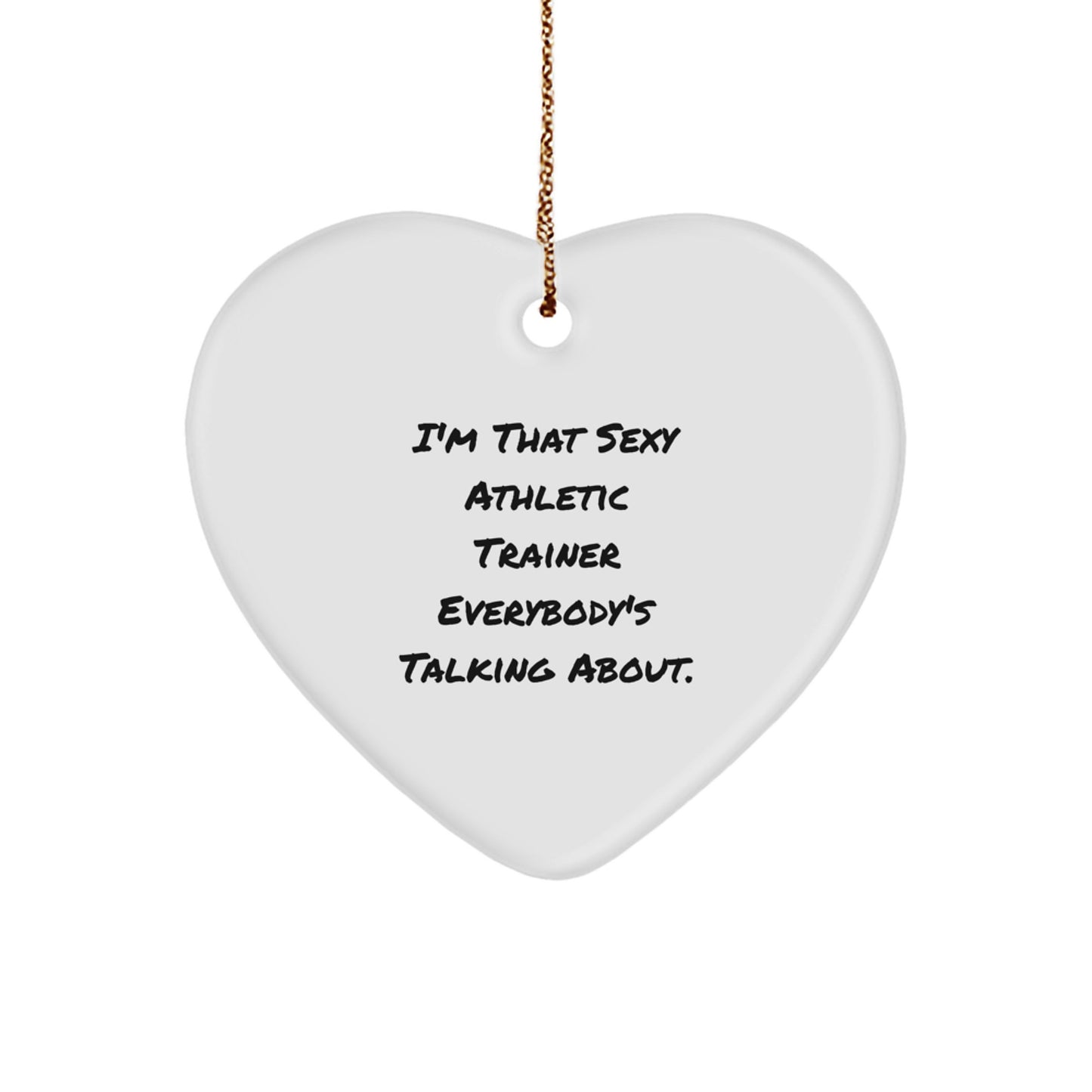 Funny Athletic Trainer Heart Ornament Gifts from Friends - Christmas Unique Presents for Men Women Coworkers Family - Image 1