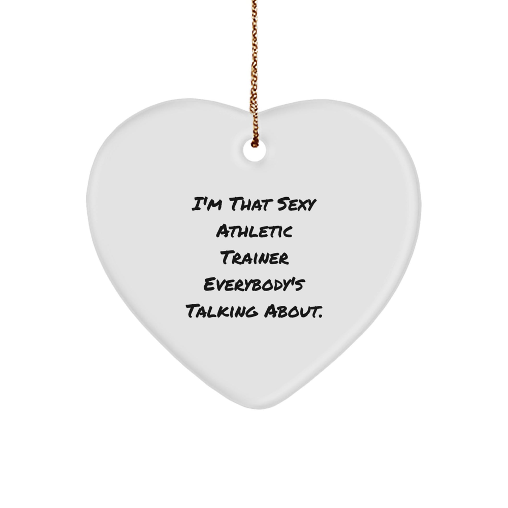 Funny Athletic Trainer Heart Ornament Gifts from Friends - Christmas Unique Presents for Men Women Coworkers Family - Image 1