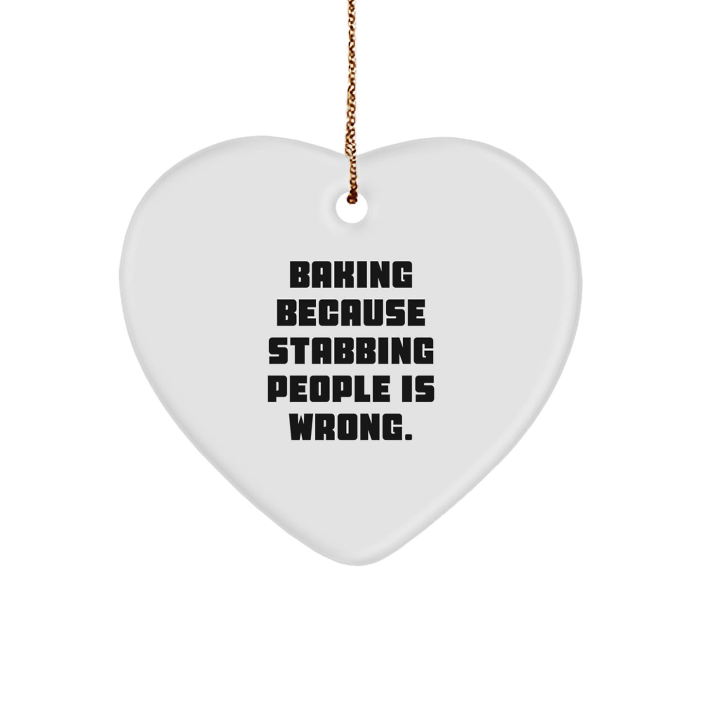 Funny Baking Heart Ornaments Gifts from Men for Christmas Baking Enthusiasts - Image 1