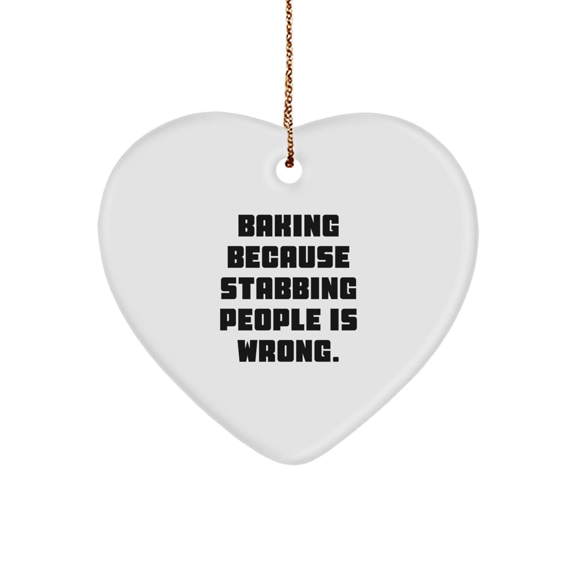 Funny Baking Heart Ornaments Gifts from Men for Christmas Baking Enthusiasts - Image 1