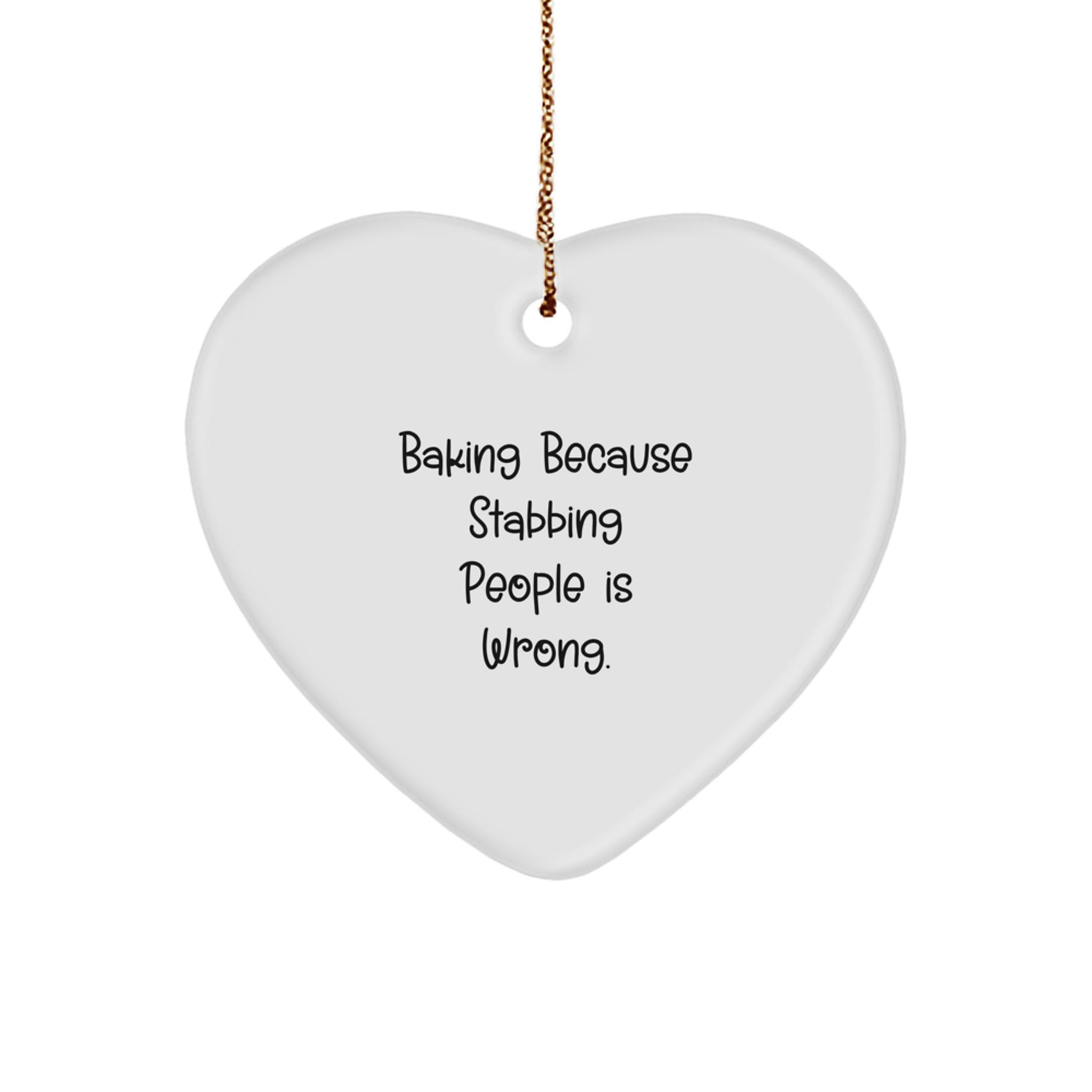 Baking Heart Ornament Funny Gift for Baking Friends from Men, Unique Christmas Unique Gifts for Women and Family Members - Image 1