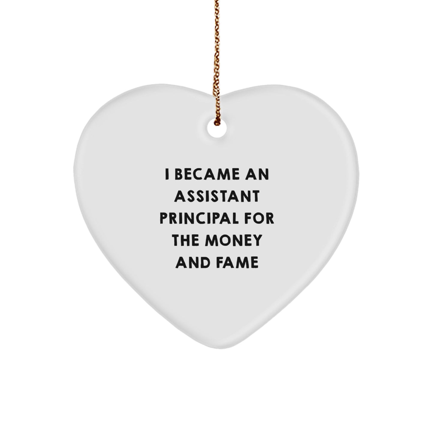 Funny Assistant Principal Heart Ornament Gifts for Him or Her - Christmas Unique Gifts from Friends or Family - Image 1