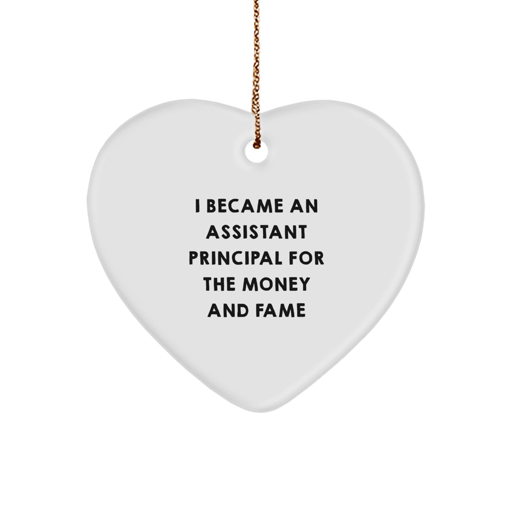 Funny Assistant Principal Heart Ornament Gifts for Him or Her - Christmas Unique Gifts from Friends or Family - Image 1