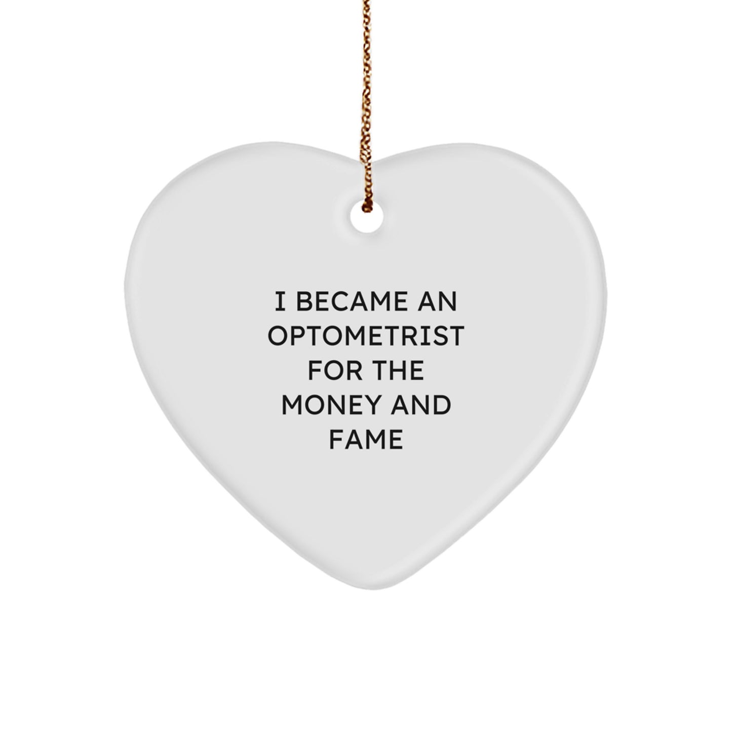 Funny Optometrist Christmas Unique Gifts, Heart Ornament for Optometrist Friends from Men, Unique Holiday Decorations for Optometrist Office - Image 1