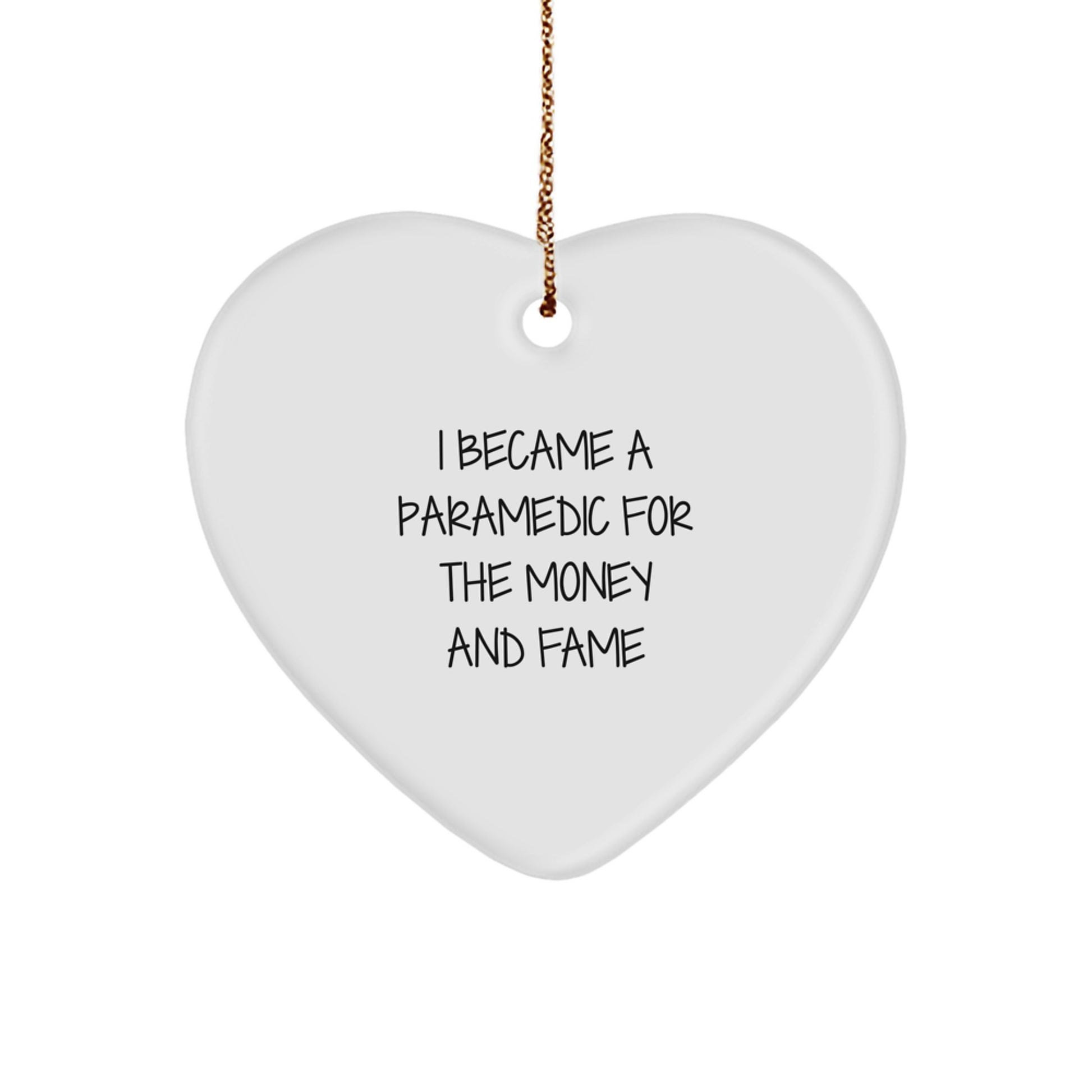 Funny Rescue Worker Heart Ornament Gifts from Family to Rescue Worker Friends at Christmas Unique Gift Ideas - Image 1