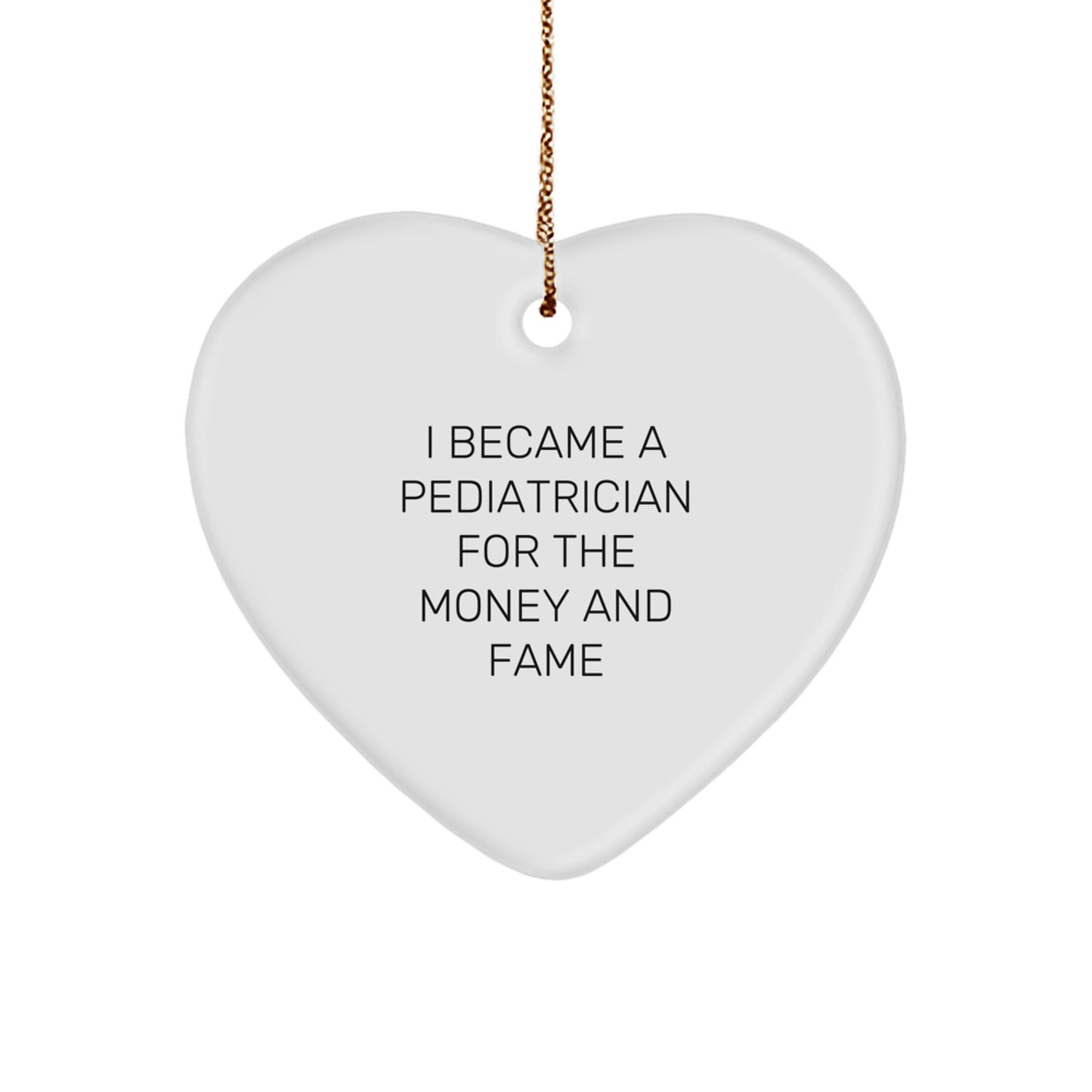 Funny Gifts from Friends and Family for Pediatrician Christmas Unique Heart Ornament - Image 1