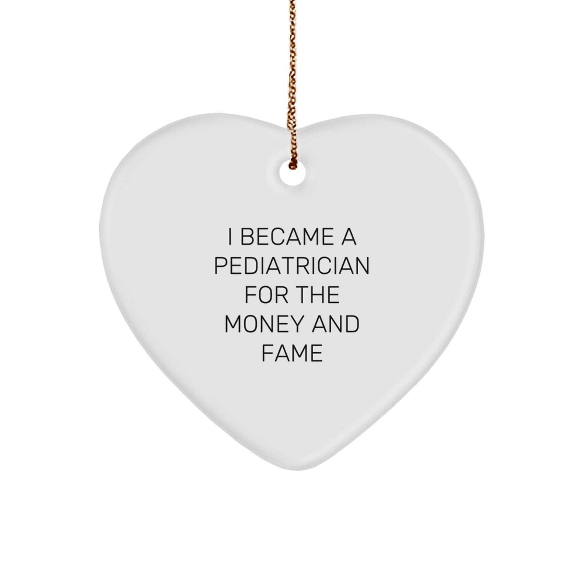 Funny Gifts from Friends and Family for Pediatrician Christmas Unique Heart Ornament - Image 1